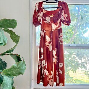 FREE SHIPPING Earthy Evening Midi Dress